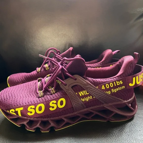 Purple womens Just So So tennis shoes. Worn maybe 2x size 10 - Picture 4 of 6